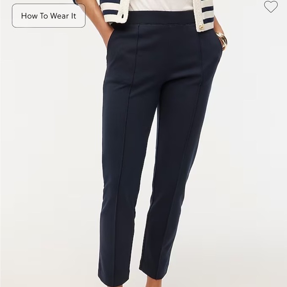 J crew navy blue Pintuck sweatpant - Picture 1 of 6